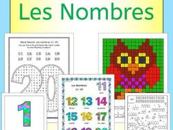 French Numbers - Les Nombres - Flashcards, Games, puzzles and Activities
