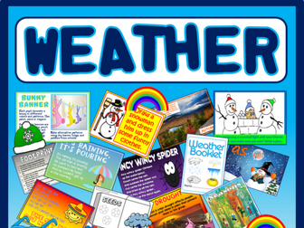 WEATHER TOPIC TEACHING RESOURCES DISPLAY ACTIVITIES SEASONS SCIENCE WINTER SUMMER SPRING AUTUMN
