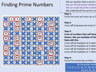 Prime Numbers PowerPoint and Work Pack