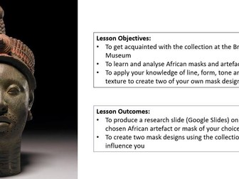 Google Classroom African Masks- Virtual