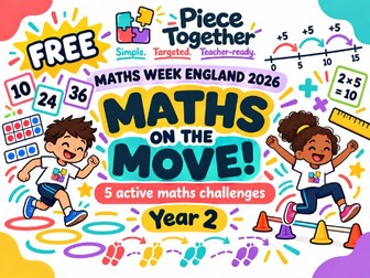 FREE Maths Week England 2026 | Year 2 Maths on the Move Activities | KS1