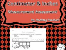 Centimeters and Inches Measurement Assessment