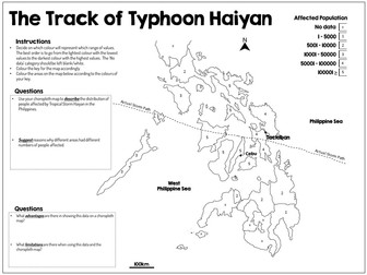 Typhoon Haiyan: Numbers Affected Worksheet