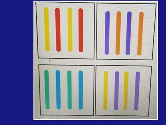 Lolly pop stick colour match and pattern
