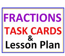 Fractions Task Cards with Lesson Plan