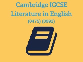 iGCSE 0475 English Literature Examination Guide