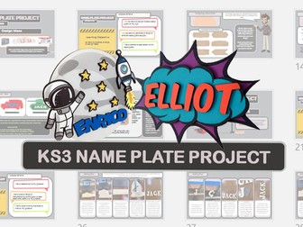 KS3 Name Plate Project
