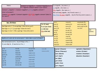 Y7 Age + Birthday Sentence Builder + Lessons