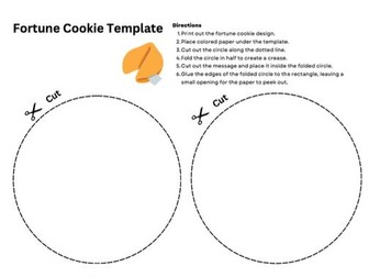 Fortune Cookie Template with Bilingual Messages
