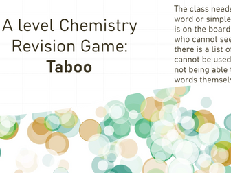 A Level Chemistry - Revision Taboo