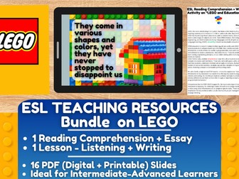 ESL Teaching Resources on LEGO - Lesson + Reading Comprehension Worksheets