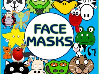 CHILDREN'S FACE MASKS AND PUPPETS ROLE PLAY RESOURCES ANIMALS EARLY YEARS EXPRESSIVE PLAY SPEAKING