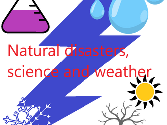 Science, weather and natural disaster wordsearch.