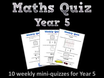 Maths Quiz - Year 5