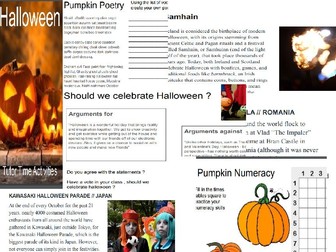 Halloween tutor time resources and activities