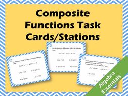 Composite Functions Task Cards or Stations | Teaching Resources