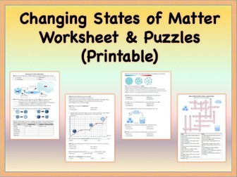 Changing States of Matter - Worksheet | Printable and Distance Learning