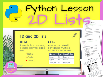 Python 2D Lists Lesson