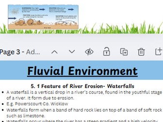 LC Geography- Fluvial Environments/ Rivers Chapter Notes