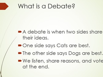 Year 3 and 4 debating club powerpoints