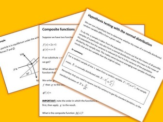 Maths A Level Complete Year 2 Notes and Examples (Pure, Statistics and Mechanics)