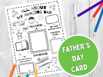 Father's Day Card (One Side) | Father’s Day Craft