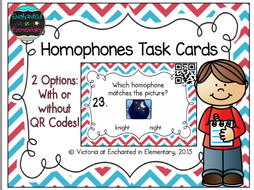 Homophones Task Cards