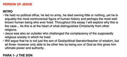 Journey with Jesus - Essay Index jesus essay