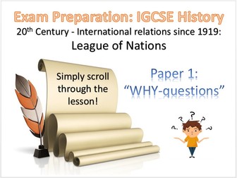 Exam Preparation - IGCSE History P1 (League of Nations)