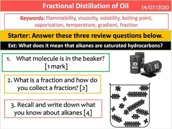 Fractional Distillation of Oil