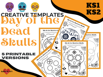 Day of the Dead Skull templates