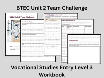 BTEC Entry Level 3 Team Challenge Workbook