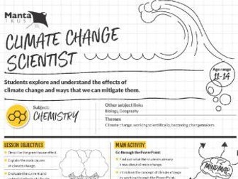 Manta Trust Climate Change Scientist (KS3 Science: Climate change and relationships in an ecosystem)