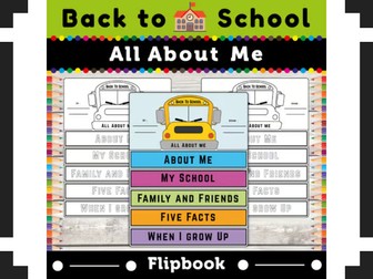 All About Me Flip Book : Back to School Activity for the Beginning of the Year