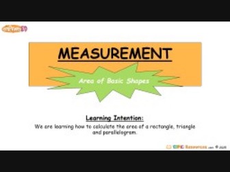 Area of Rectangles & Triangles: Differentiated + Editable PPT + Codebreaker L2