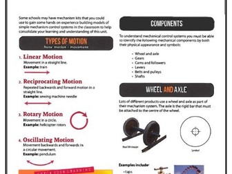 GCSE CCEA - Mechanisms Theory Booklet