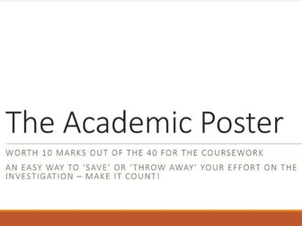 OCR A Level English Language Investigation (NEA) Academic Poster Resource Package