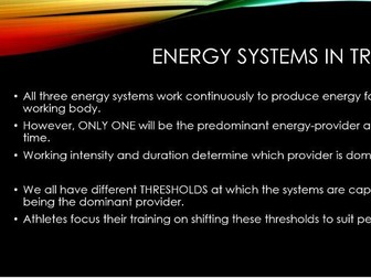 A2 Edxcel PE - Aerobic and Anerobic Training