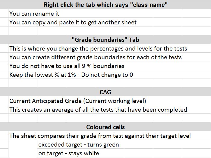 excel spreadsheet trackers homework test by steph_anstey teaching excel homework