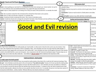 Good and Evil WJEC Revision