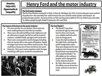 AQA GCSE America, 1920-1973 Opportunity & Inequality Revision Guide