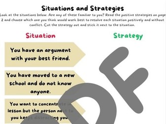 Positive Coping Strategies Activity