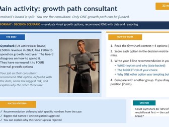 Cambridge IGCSE Business- Internal Business Growth