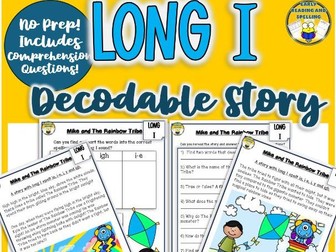 Long Vowel I Decodable Story (ie, i-e, i, y, igh) with Word Sort