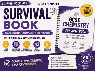 GCSE Chemistry Intervention & Revision Workbook | 60-Page Printable PDF