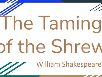 Full Shakespeare's 'Taming of the Shrew' Scheme of Work