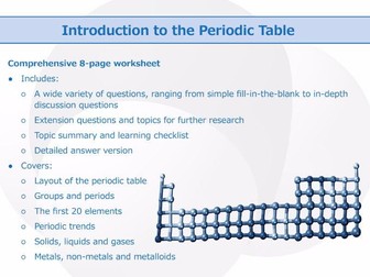 introduction to the periodic table worksheet by goodscienceworksheets teaching resources tes - Periodic Table Of Elements Discussion introduction to the periodic table worksheet by goodscienceworksheets teaching resources tes - Periodic Table Of Elements Discussion