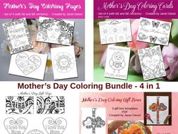 Mother's Day Coloring Bundle - 4 in 1