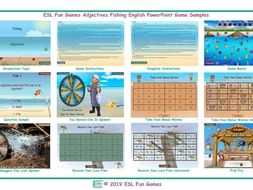 Adjectives Fishing Interactive English PowerPoint Game