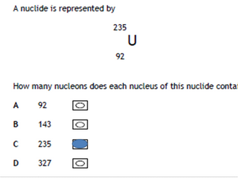 Particles multiple choice questions (AS Physics revision)